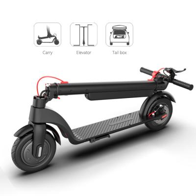 China Unisex Electric Scooter 36V Battery EU E Scooter With Pedals 10 Inch 350w Motor X8 E Scooter Removable Foldable Adult for sale