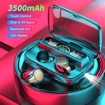 China 3500mah M17 TWS Power Bank Earphone In Ear Earphone IPX7 Handsfree LED Earbuds Noise Canceling Wireless Headphones for sale