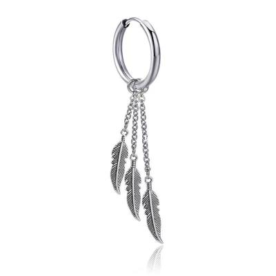 China 2021 CLASSIC Fashion Jewelry Stainless Steel Tassel Dangle Earrings Men And Women's Earrings for sale