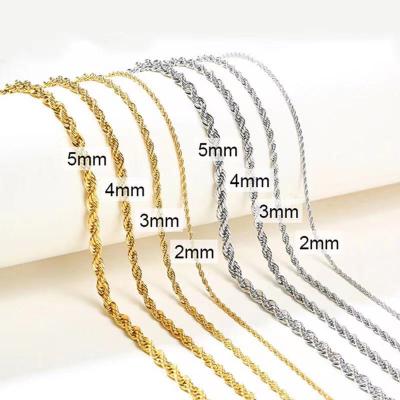 China Factory Direct Selling Stainless Steel Twist Chain Necklace Men's Jewelry CLASSIC Women's Necklace for sale