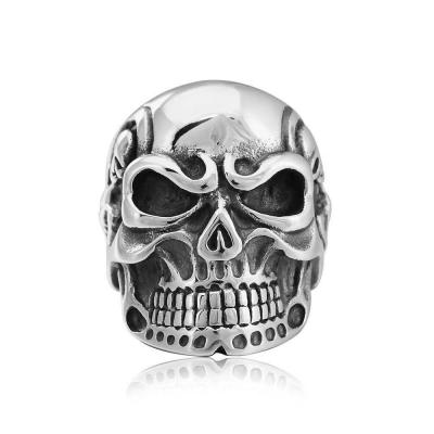 China Mens Ring Punk Ring Stainless Steel Retro Factory Direct Sale FASHIONABLE Gothic Ring Personalized Skull Style Jewelry for sale