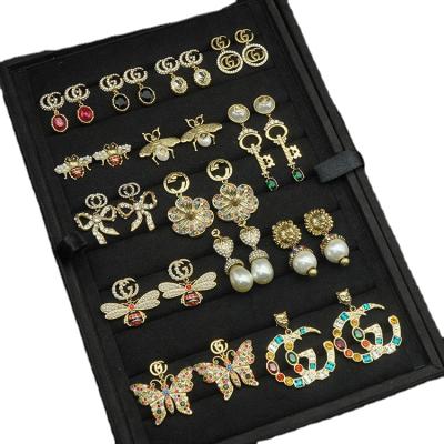 China Vintage Earrings& Wholesale GG Letter Earring Retro Stud Earring Stainless Steel Stud Earring Classic High Quality Fashion Jewelry for sale