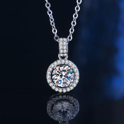 China Trendy& Starsgem Classic 925 Jewelry Classic Free Shipping Silver Necklaces Moissanite Diamond Necklace for sale