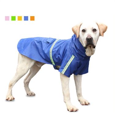 China Viable Dog Raincoat With Reflective Brand Raincoat For Large Dogs Hooded Waterproof Dog Raincoat for sale