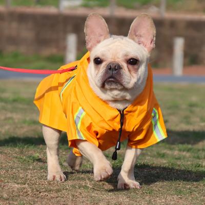 China Large dog raincoatwith reflective brand viable hooded waterproof raincoat for dogs for sale