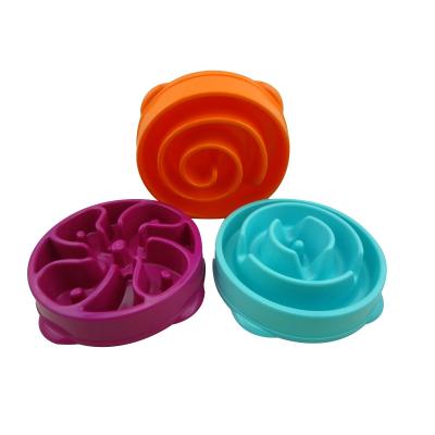 China Sustainable Plastic Slow Feeder Wheels Slow Eating Anti Stall Prevention Blowing Bowls For Dogs for sale