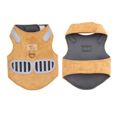 China Best China Low Price Quick Release Durable Reflective Suede Fabric Pet Harness for sale