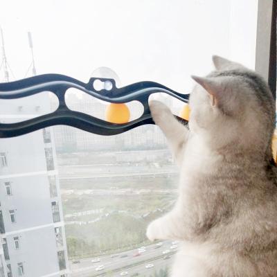 China New Viable Professional Cat Toy Cat Ball Hook Ball Funny Window Track Maker Cat Toy for sale