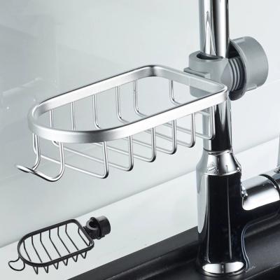 China Single Layer Aluminum Shower Storage Basket Soap Basket for Kitchen Bathroom for sale