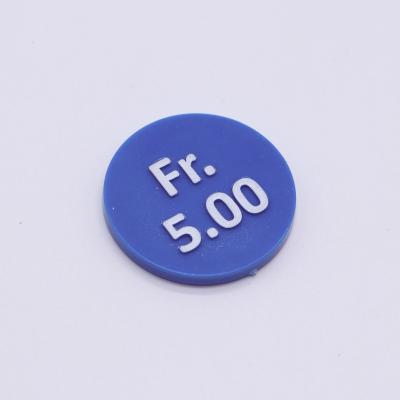 China Embossed Customized Colorful Plastic Token Coins for Promotion for sale