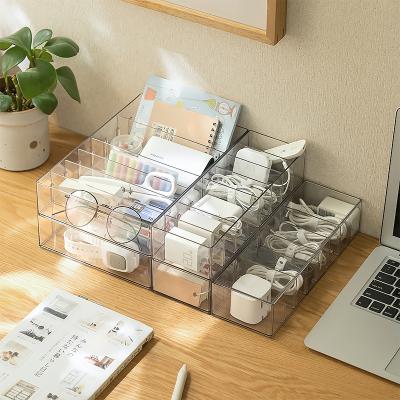 China Multifunctional Empty PET Plastic Data Line Storage Box with Divider for sale