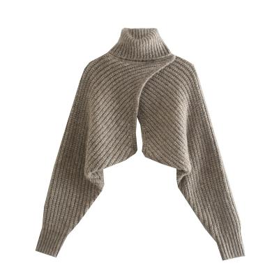 China Anti-wrinkle fashion designed ladies knitted vintage sweater fluffy high neck sweaters long sleeve pullover for sale