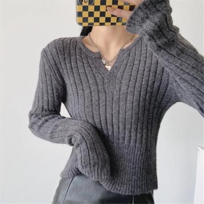 China Anti-wrinkle Women's Clothing Women's Sweaters Cheap Knitted OEM Custom Winter Ladies Plus Size Sweaters for sale