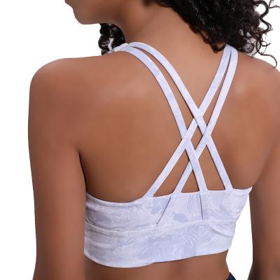 China Antibacterial Hot Selling Yoga Sports Use Firm Control Women Smoothing Wireless Back Support Sports Bra for sale