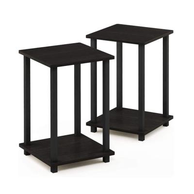 China Best (Height)Adjustable Selling Cheap Simplistic Black End Table Espresso C Shaped Acrlyic Table for sale