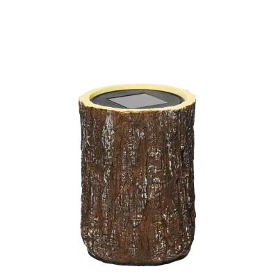 China New Solar Light Outdoor Resin Battery Decoration Lawn Garden Solar Stump Light for sale