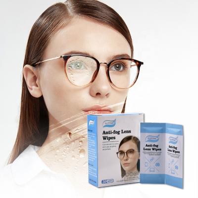 China Disposable Disposable Anti Fog Glasses Cloths For Glasses , Antifog Glasses Wet Cloth For Eyeglass Monocle for sale