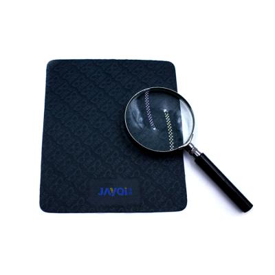 China Emboss Printed Eyewear Cleaning Cloth , Custom Logo Micro Fiber Lens Cleaning Cloths 15*18 cm for sale