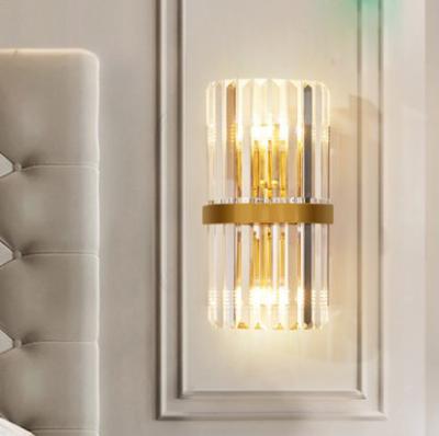 China Post Modern Luxury Light Wall Lamp Luxury Crystal Wall Lamp for Homes Bedroom Study Hallway Cloakroom Living Room Crystal Wall Lamp for sale