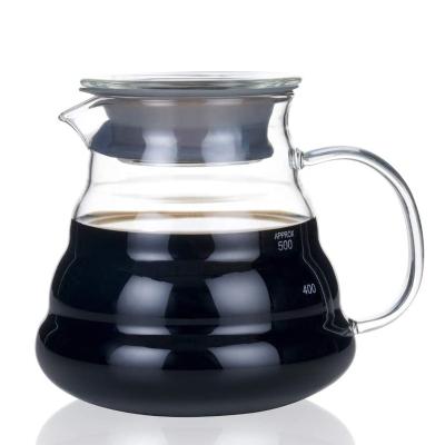 China Sustainable Sleek Coffee Pot Drip High Borosilicate Spill Over Coffee Maker Cloud Shape Slice Pot for sale