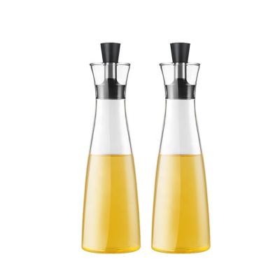 China Safe And Eco-Friendly Food-Grade Eco-Friendly Glass Cooking Bottle Frying Oil Seasoning Dispenser With Lever Release Pourer No Drip for sale