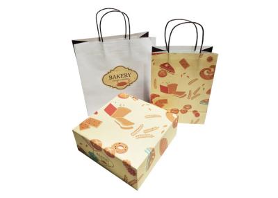 China Food Grade Bakery Snack Cake Packaging white Kraft Bread Paper Bag for sale