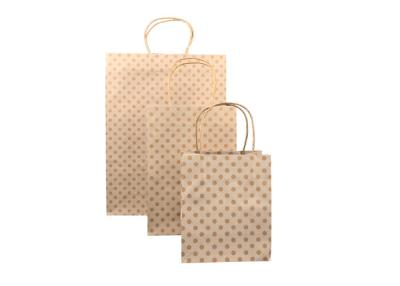 China Biodegradable Luxury Christmas Packaging , Custom Printed Brown Paper Bags for sale