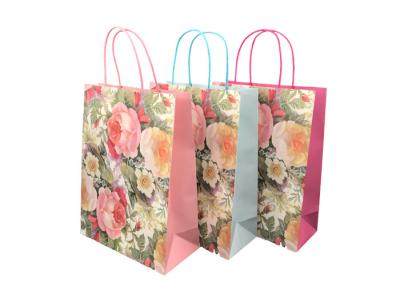 China Vorzüglicher stützbarer fördernder Papiergeschenk-Taschen-Blumen-Muster-Entwurf zu verkaufen