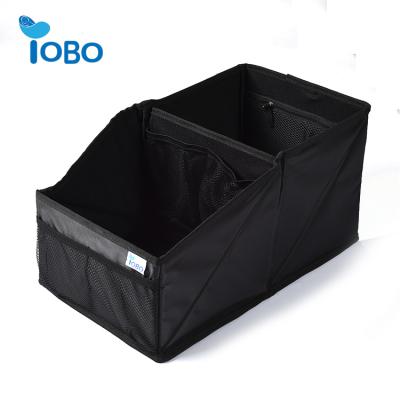 China Custom Folding Car Boot Logo Oxford Car Storage Bag Folding Trunk Storage Car Organizer for sale