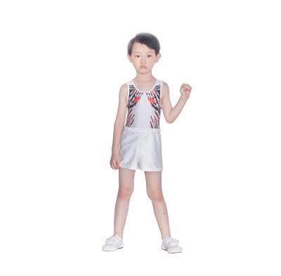 China Wholesale Child Training Wear Summer Dance Rhythmic Gymnastics Leotard Training Wear 110-160CM for sale