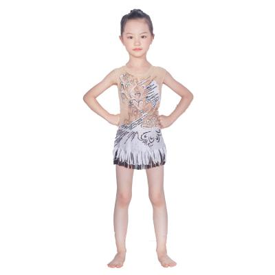 China 2021 Children Dance Performance Wear High Quality Girls Competition Dancer Tights Dress 110-160CM for sale