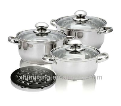 China Viable For Kitchen Household Used Cookware Set Pots Pans Stainless Steel Soup Pot Kitchenware Cooking Set for sale