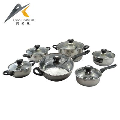 China Highly demanded viable product design of stainless steel kitchen pots non stick cookware set for sale