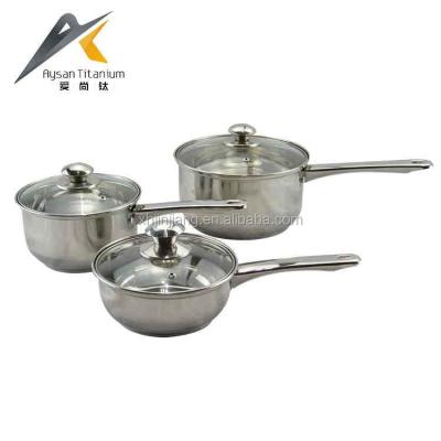 China New design sustainable straight and cut edge stainless steel stock pot set for sale