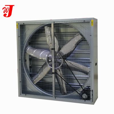 China Factory direct sales factory 1100w poultry farm wall mounted hammer drop fan industrial greenhouse ventilation exhaust fan with shutter for sale