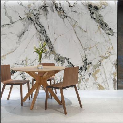 China Modern VWIN 1200x2700x12mm Statuario Plus White and Gray Vain Marble Floor Tile Glazed Matte Polished Big Size Bathroom Porcelain Tiles for sale