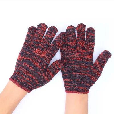 China Wholesale Comfortable Construction Site Cotton Yarn Thick Wear-Resistant Nylon Protective Bleached Knitting Gloves for sale