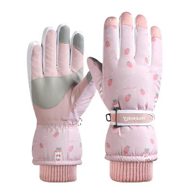 China Warm Waterpoof Winter Snowboarding Women Snow Mittens Waterproof Breathable Air Skiing Ski Gloves for sale