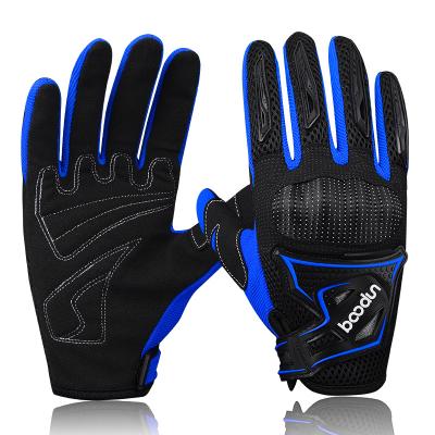 China Modern Black Touch Screen Motorcycle Full Finger Bike Mountain Riding Gloves for sale