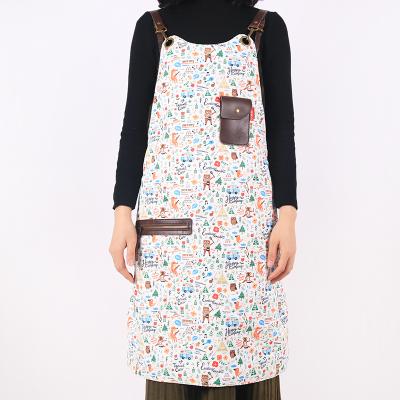 China CHANGRONG Durable Custom Made Men Women Kids Fashion Cotton Animal Printing Apron for sale