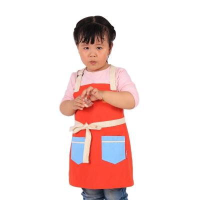 China CHANGRONG Custom Washable Canvas Children Kids Personalized Painting Apron for sale