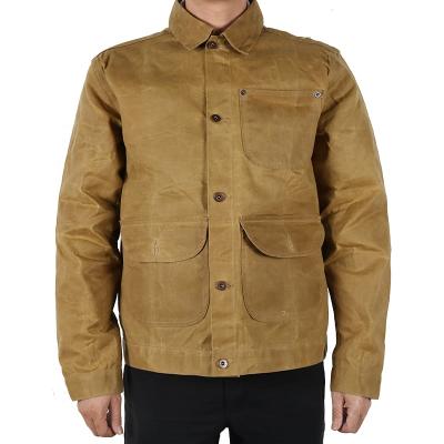 China CHANGRONG Waterproof Custom Multi-pocket Waterproof Waxed Canvas Jacket For Men for sale