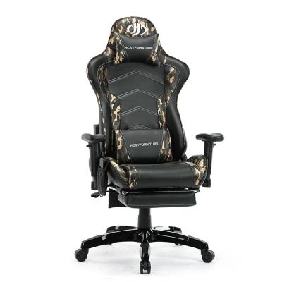 China Hot sale Luxury gaming chair massage pc computer chair with footrest and massage cadeira gamer for sale