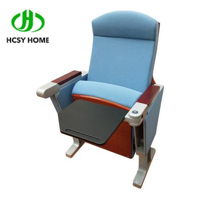 China HCSY HOME Cheap auditorium chairs price church chairs wood with writing pad for sale