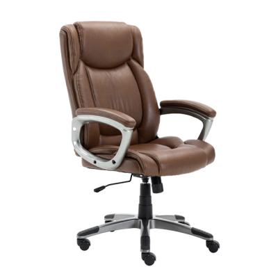 China Modern Style Fast Delivery Good Price Office Swivel Chair Executive Brown Office Chair for sale