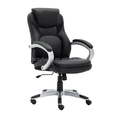 China high back Anji modern Leather executive revolving manager price ergonomic office chair(new) furniture manufacturer for sale