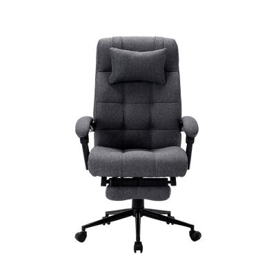 China Adjustable Revolving Swivel Lift Executive Office Chair Ergonomic Fabric Lumbar Support office chair with headrest en venta