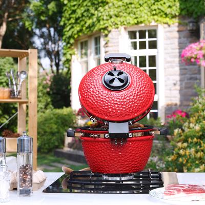 China Easily Assembled Ceramic Grill Kamado Grill Accessories Mini Portable Grill Single Gas Barbecue Kamado for sale