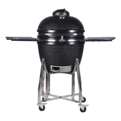 China Easily Assembled China Garden Set Large Black Egg Kamado Grill Joe Ceramic Charcoal Bbq Pizza Kamado Smoker for sale