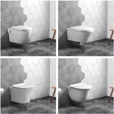 China CE Health Certificate Modern Ceramic Hidden Wall Hung Mounted Toilet Bowl Cistern Bathroom Ware for sale